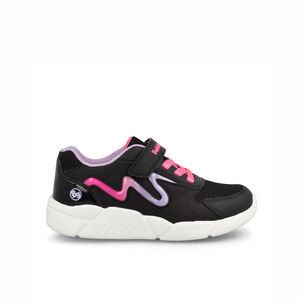 Zapatilla Niña Bubblegummers Faith Negro - Fucsia